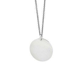 apop nyc 925 Sterling Silver Large Round Disc Charm Necklace 16" [Jewelry]