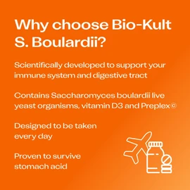 Bio-Kult S. Boulardii + Vitamin D3 | Saccharomyces Yeast + Prebiotics | Gut & Immune Support | 30 Capsules