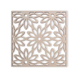 Lattice Panel with a Pretty Pond Flower Design MDF Home & Yard Décor - Wall Panel - Privacy Screen - Trellis - Indoor and Outdoor Use