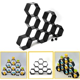 Black Honeycomb Hexagon Cake Display Stand
