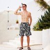 FT FENTENG Mens Swim Trunks for Men, Black Skull Skeleton