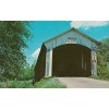 FLOYD MITCHELL INDIANA COVERED BRIDGE POSTCARD CHUNN FORD BRIDGE OVER