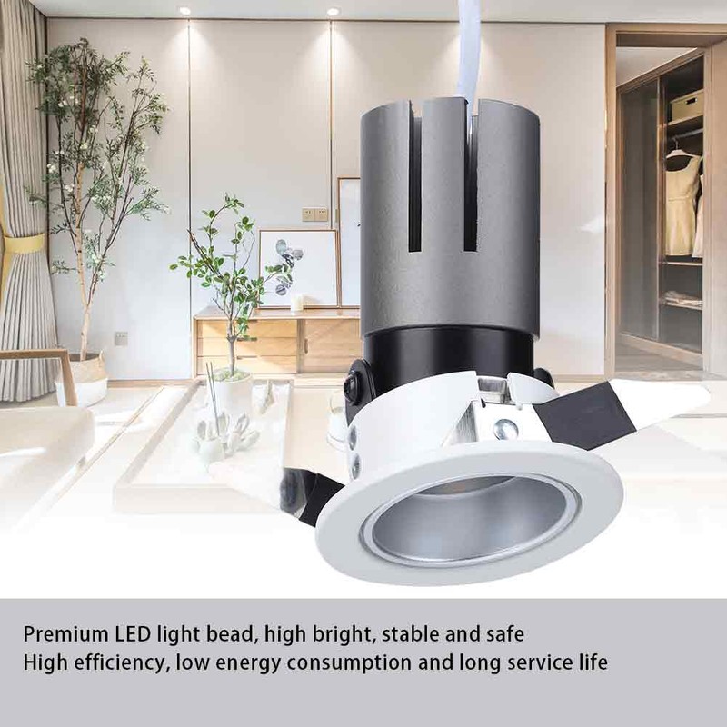 AC100-277V 7W Warm White LED Recessed Lamp Ceiling Light Downlight