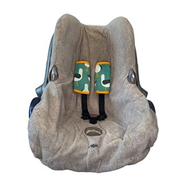 Universal Strap Covers for Baby Carriers, car Seats and pushchairs. Reversible Jersey Cotton and Towelling. Great for Teething Babies and Protection from Dribbling and Chewing