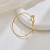 Dainty Gold Bracelet for Women Simple Thin Cuff Bangle Hook