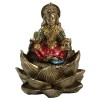 Hindu Goddess Of Fortune Lakshmi Meditating On Padma Lotus Flower
