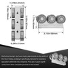 6 Wheel Trolley Assembly M5 Thread Rollers Four Bearing Trolley