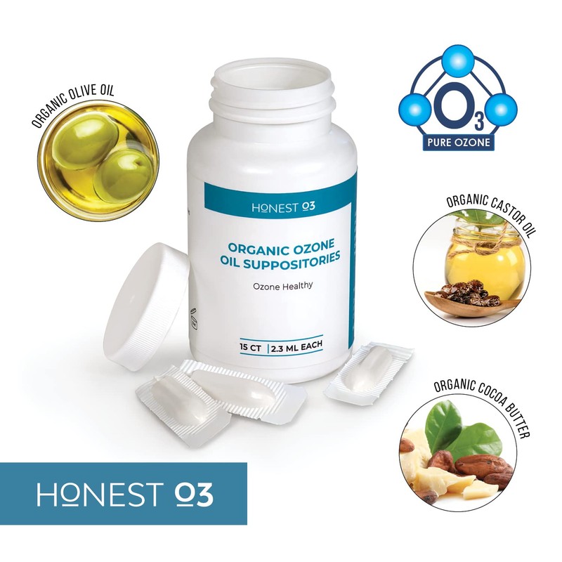 Honest O3 Suppositories | Ozone Oil Infused Rectal Care |