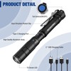 WORKPRO Rechargeable Pen Light, Mini Flashlight, 2 Pack Ultra-Compact EDC