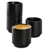 Cosumy Espresso Cups, Black, Set of 4, Made of Ceramic,