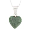 NOVICA Artisan Handmade Jade Heart Necklace Artisan Crafted Shaped Pendant
