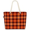VOID Patterned Plaid Checked Red Yellow Beach Bag Shopper 58