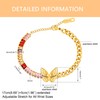 Tobestu Womens Half Chain and Half Colorful Zircon Bracelets -