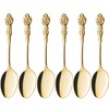 Takakuwa Metal 519408 Rune Gold Dessert Spoons, Set of 6