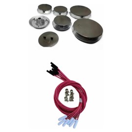 Kit de 6 Quemadores y Bujías para Estufa Acros Whirlpool con Tapa