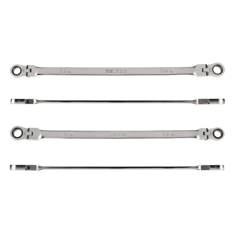 TEKTON 3/8 x 7/16 Inch Long Flex 12-Point Ratcheting Box
