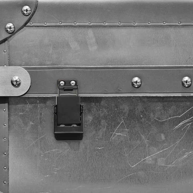 Set of 4 Stainless Steel Black Snap Lock Travel Suitcase