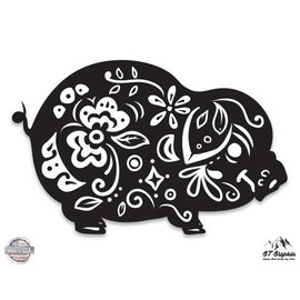 GT Graphics Chinese Zodiac Pig - 12" Vinyl Sticker Waterproof Decal