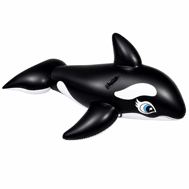 Large Inflatable Whale Ride-On for Pool Fun – Heavy-Duty Handles