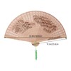Healifty Sandalwood Folding Fan, Chinese/Japanese Retro-Style Hand Fan for Women
