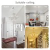 WUZUPS Crystal 5-Light Candle Chandelier Pendant Flushmount Ceiling Light Modern