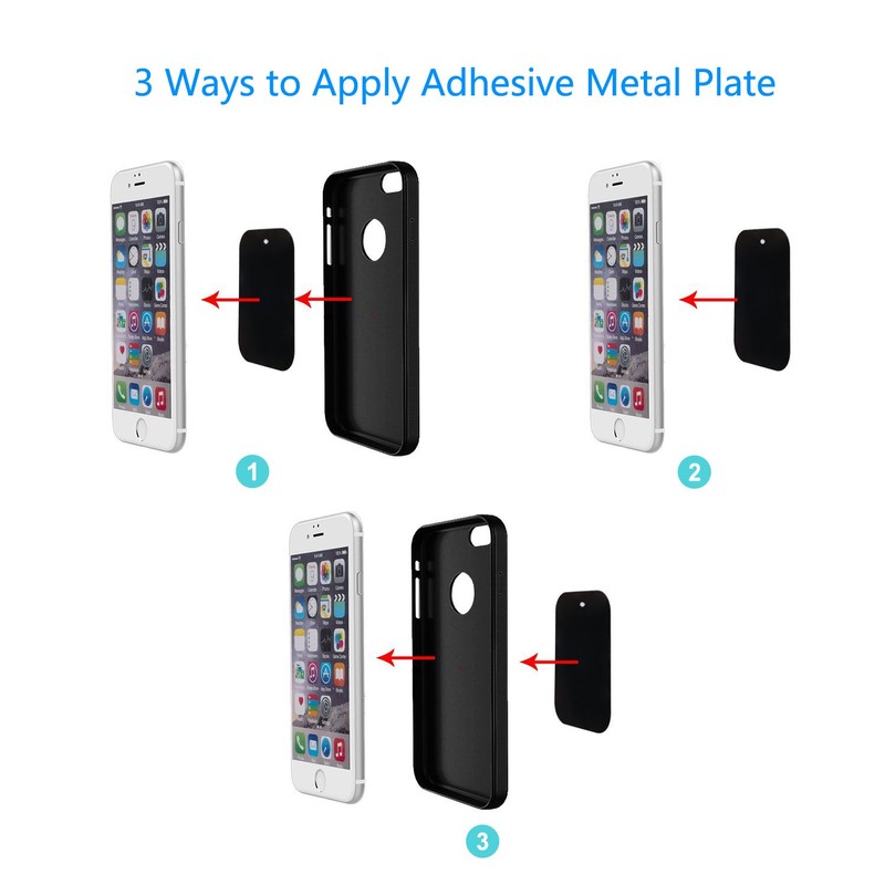 DSTELIN Universal Metal Plate 8 Pack for Magnetic Phone Car