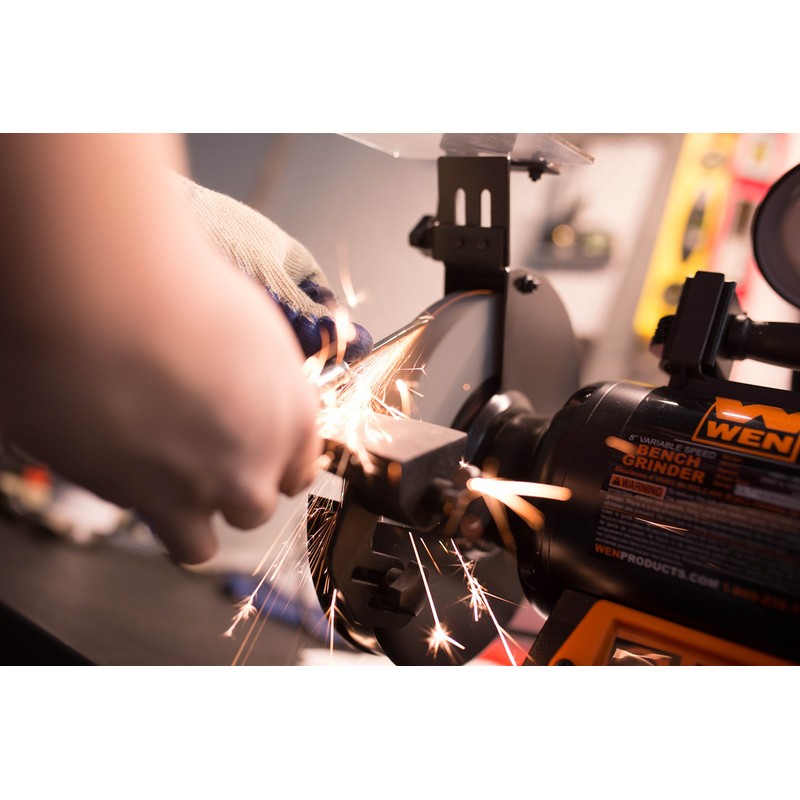 WEN BG4280 5-Amp 8-Inch Variable Speed Bench Grinder with Flexible