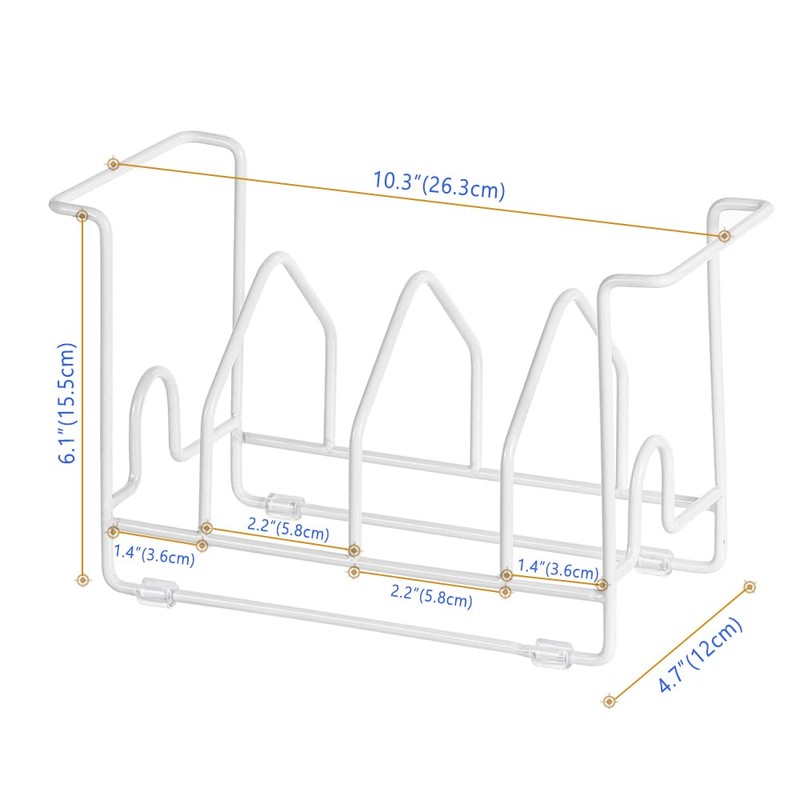 Poeland Plate Holders Organizer, Dish Drying Rack for Kitchen Cabinet