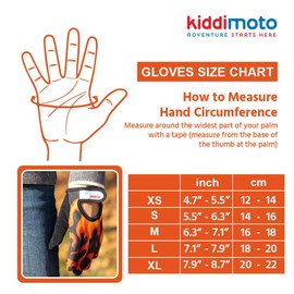 Kiddimoto Kids Cycling Gloves| Anti-Slip Kids Bike Gloves for Boys and Girls| Full Finger Mountain Bike Gloves for BMX, MTB Riding, Gymnastics, Scooters, Skateboard, Balance Bike, Rollerblade.