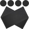 4 Portavasos para Mesa+2 Tapete para Barra de Bar, Alfombrilla