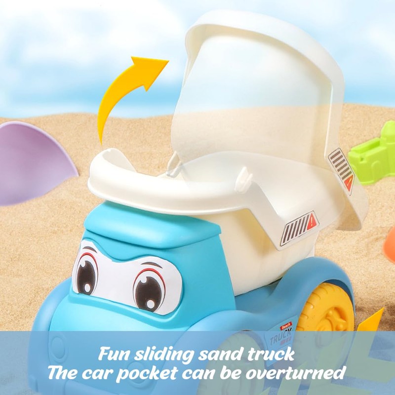 Lotvic Beach Toy Set, 19 Pcs Sand Toys, Bucket and