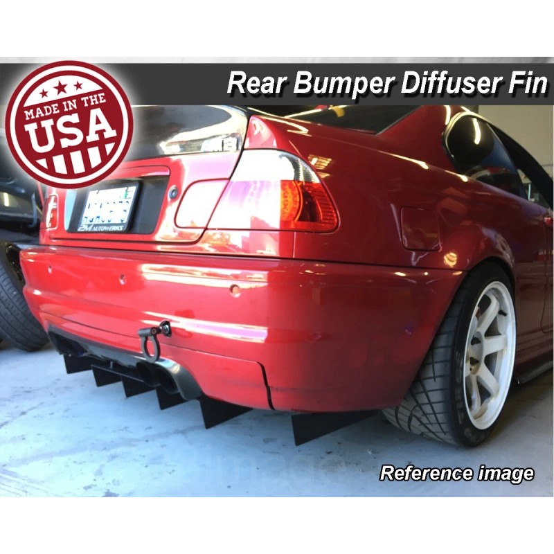 SDeelCase 22" x 21" ABS Universal Rear Bumper 4 Fins