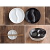 Tableware East Divider Dish Small Snack Plate 2 Dividers White