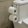 Basicwise Over-The-Side Tank Double Toilet Paper Holder Compact Modern Bathroom