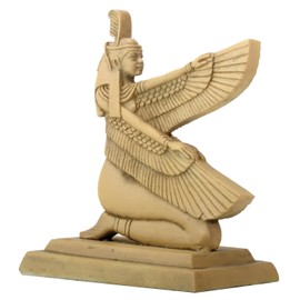YTC 2.75 Inch Tan Colored Hieroglyphic Maat Spreading Her Wings Figurine
