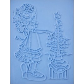 Stamps - Saturated Canary Little Darlings Unmounted Rubber Stamps, Trimming the Tree