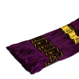 UMC STAG Pack of 12 Premium Embroidery Thread | 100% Egyptian Cotton Premium Skeins | Cross Stitch Embroidery Floss | Oeko TEX Certified Stranded Cotton | Ideal for Arts & Crafts (Dark Purple 102)