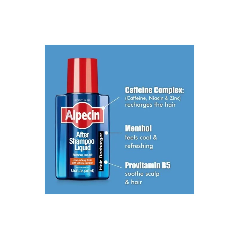 Alpecin Champú C1 Cafeína 8.45 Fl Oz Alpecin After Shampoo