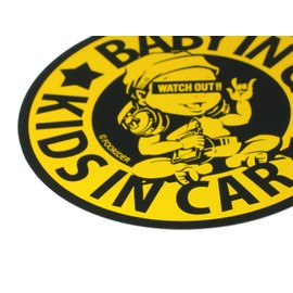 NO BORDER STC-001AG/S BABY IN CAR/KIDS IN CAR Sticker Original Drive Sign MUSIC BABY [Seal Type]