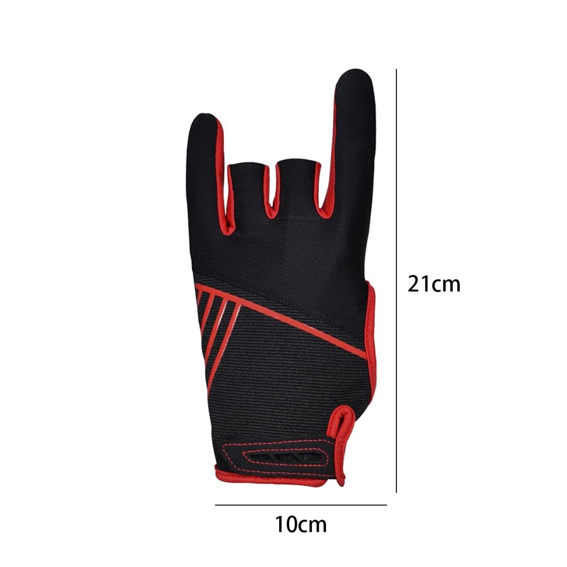 Hoite 1 Pair Professional Non Skid Bowling Gloves Comfortable Bowling