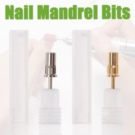 Bestgle 2 Pcs Nail Mandrel Bits Replacement Sanding Bands Mandrel Nail Filing Tools for Electric File Nail Sanders Manicure Pedicures Home Salon Spa