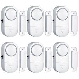 HIIXHC Door Window Alarm, 95DB Door Alarms for Kids Safety, Wireless Sensor Door Window Burglar Alarm-Window Pool Alarms for Home (6 Pack)