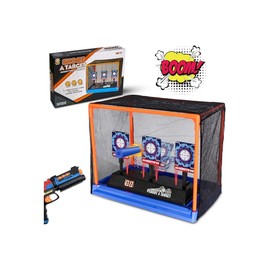 Electronic Shooting Target Scoring Auto Reset Digital Targets for Nerf Guns Toys with a Support Cage & Net, Christmas Birthday Gifts Toy for Kids-Boys & Girls