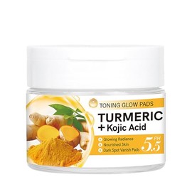 Turmeric Kojic Acid Toning Glow Pads - Deep Cleansing Pads - Exfoliating Pads for Face & Body