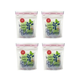 Cherry Bay Orchards Dried Blueberries (3oz 4 Pack, 12 oz Total) - No Added Sugar, 100% Domestic, All Natural, Kosher Certified, No Preservatives, Gluten Free & GMO Free - Packed in a Resealable Pouch