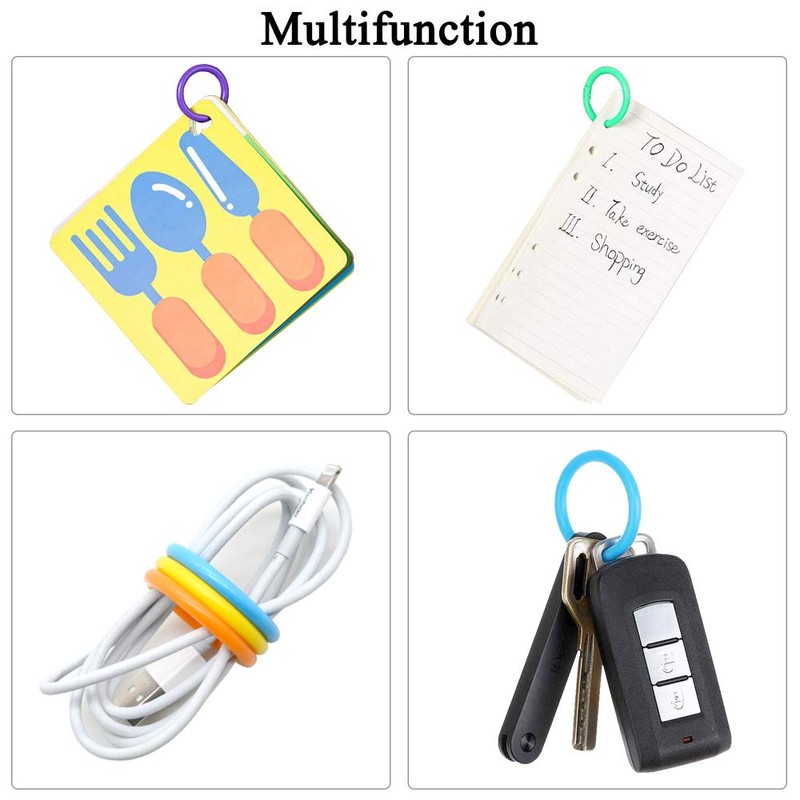 100PCS Plastic Loose-Leaf Ring, Multi-Color Notebook Binder Rings, DIY Tools