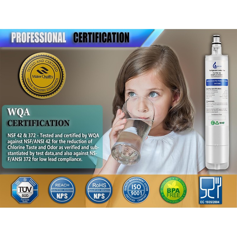 MMFILTER 847200 Water Filter Replacement for Fisher & Paykel 847200,