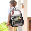 Clear Backpack Transparent School Backpack Heavy Duty PVC Bookbag Baseball