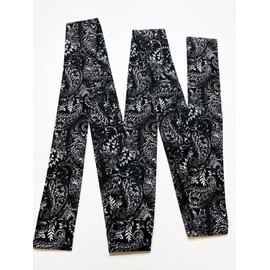 LONG LENGTH, Slip-on, Handmade Black & White Paisley Print Lamp Cord Covers, fabric cover, Electrical Cord Cover, cable management