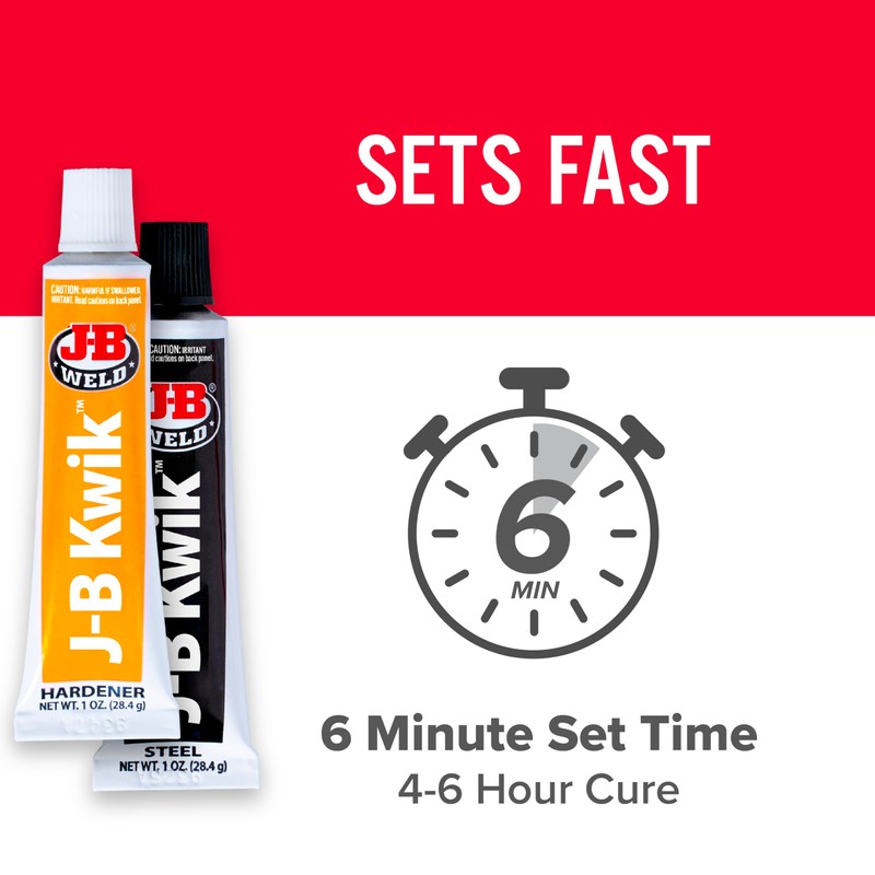J-B Weld 8276 KwikWeld Quick Setting Steel Reinforced Epoxy -